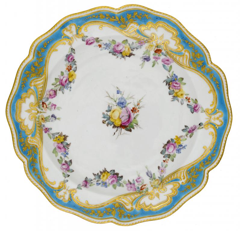 Appraisal: A DERBY PLATE painted by William Billingsley with a central