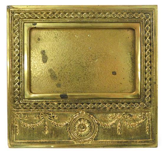 Appraisal: Tiffany Studios gilt bronze calendar frame early th C Adams