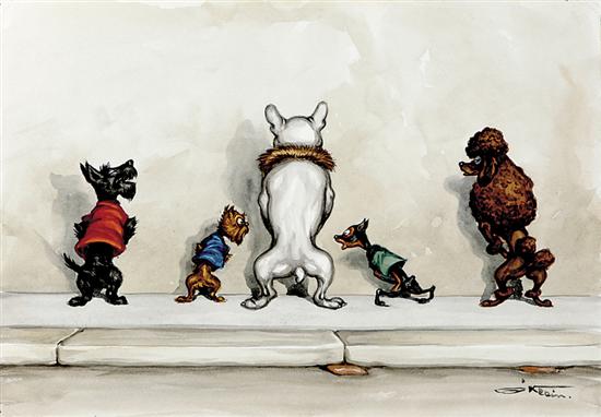 Appraisal: Boris O'Klein French - UNTITLED from the Dirty Dogs of