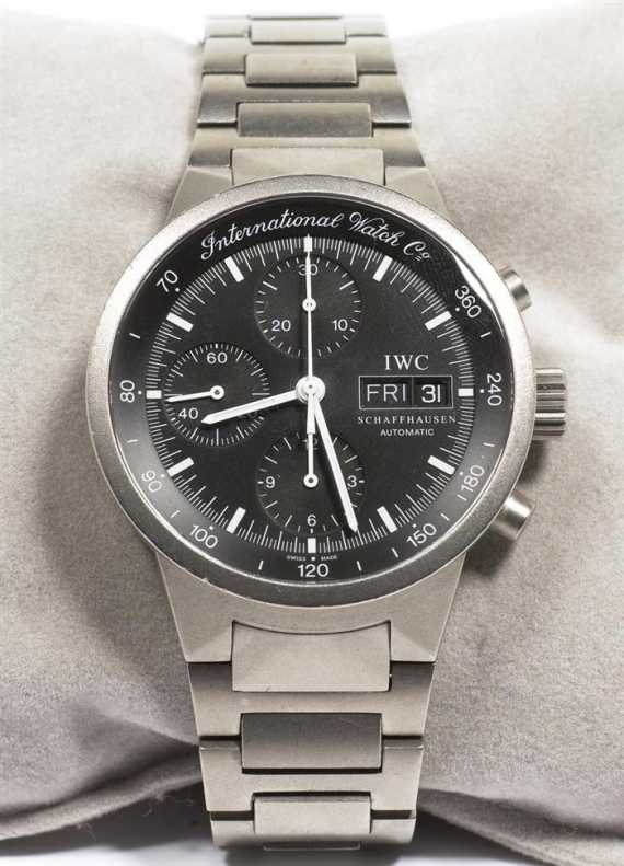 Appraisal: GENTLEMAN'S WRISTWATCH CHRONO IWC GST Titanium Ref IW Titanium case