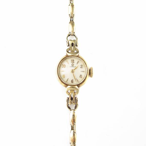 Appraisal: A ladies gold Omega bracelet watch