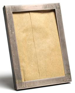 Appraisal: Contemporary Sterling Silver Photo Frame Rectangular in form with etched