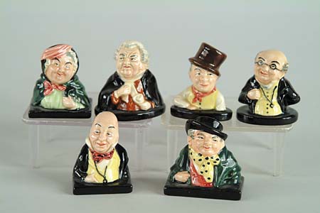 Appraisal: COLLECTION OF SIX ROYAL DOULTON BUSTS Including Buzfuz Tony Weller