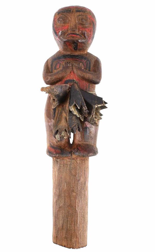 Appraisal: Late 's KwaKwa Ka Wakw Pot Latch Figure Included in