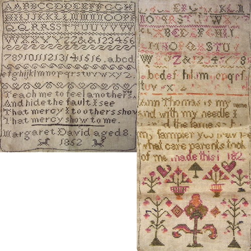 Appraisal: Two samplers from early th c