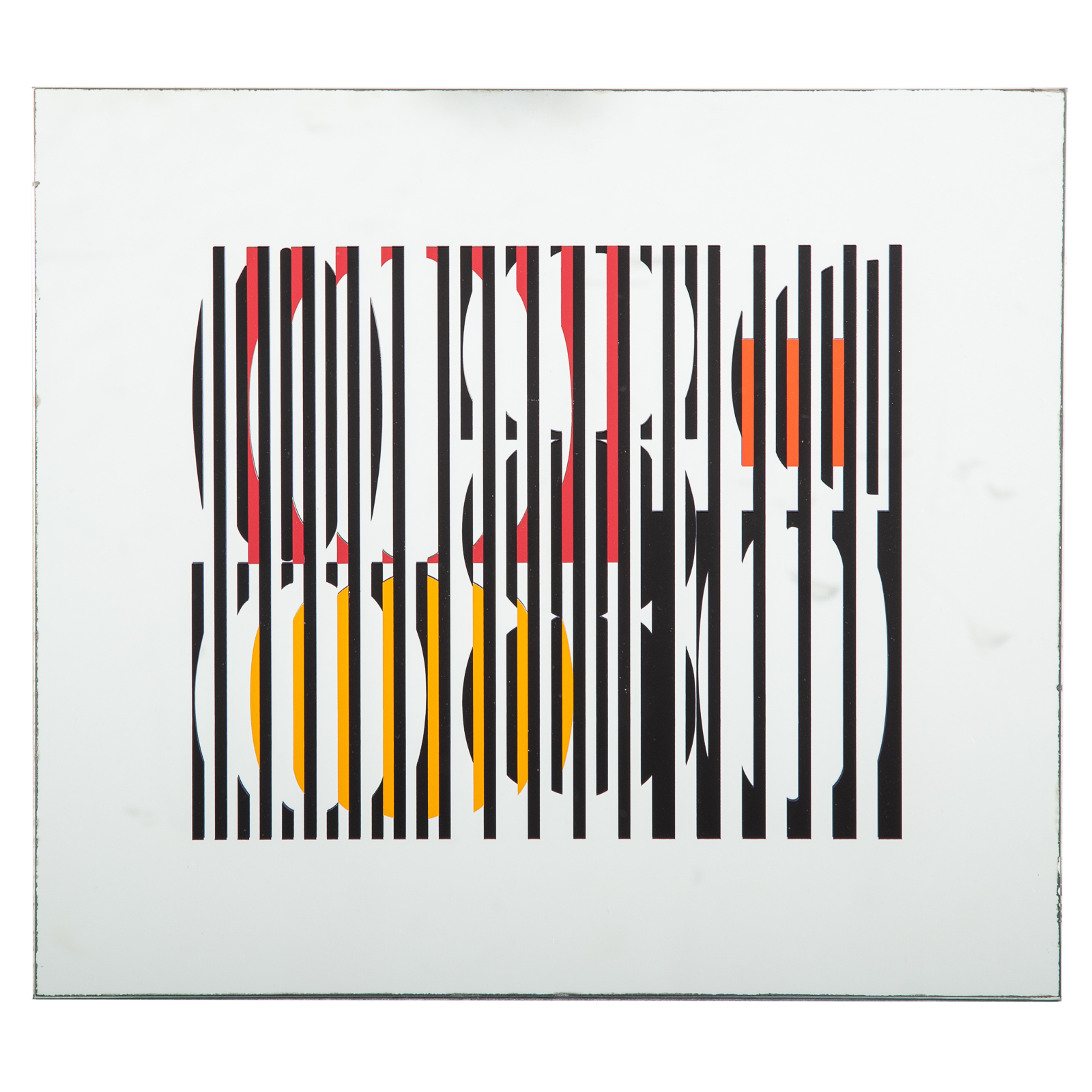 Appraisal: YAACOV AGAM BIRTH SERIGRAPH ON MIRROR Israeli b Serigraph on