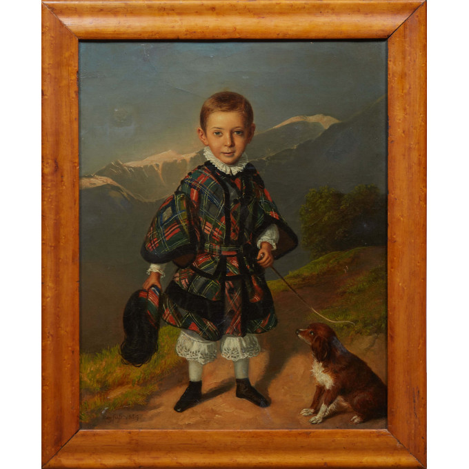 Appraisal: Ludwig Beyfuss Austrian - Portrait of a Young Boy Dressed