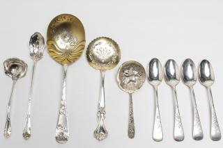 Appraisal: Sterling Silver Art Nouveau Spoons incl Gorham American sterling silver