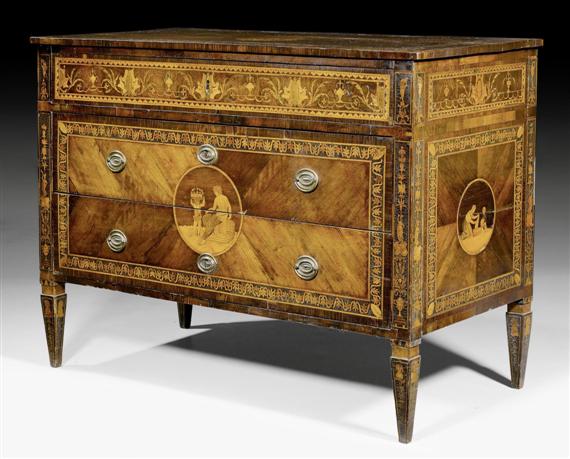 Appraisal: COMMODE Louis XVI probably by G MAGGIOLINI Giuseppe Maggiolini -