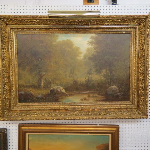 Appraisal: Kenyon Henry Rodman oil landscape with pond well listed Ipswich