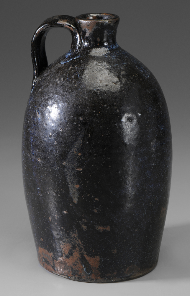 Appraisal: Alkaline-Glazed Jug With Rutile possibly Hartsoe family Catawba Valley North