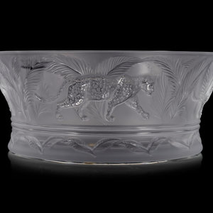 Appraisal: A Lalique Jungle Bowl Second Half th Century together with