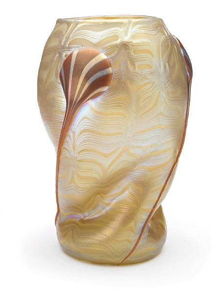 Appraisal: A Loetz iridescent glass vase cira model inscribed Loetz Austria