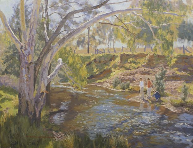 Appraisal: Patrick Russell Midday on the Cudgegong oil on canvas on