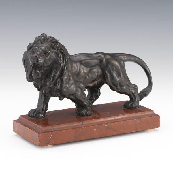 Appraisal: AFTER ANTOINE-LOUIS BARYE FRENCH - x x Walking Lion Le