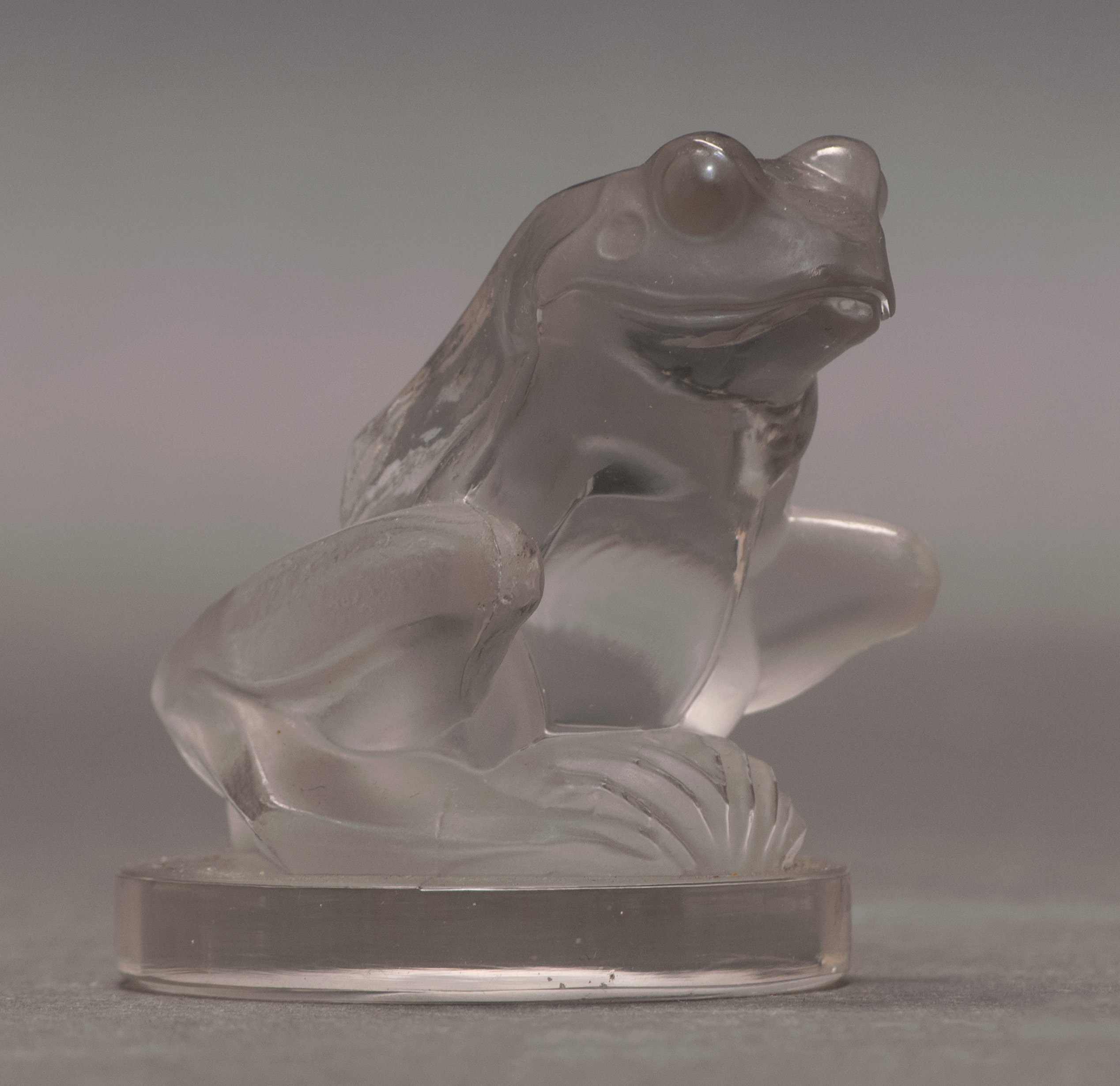 Appraisal: REN LALIQUE GLASS GRENOUILLE CAR MASCOT Model Introduced in The