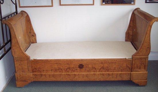 Appraisal: A French birch veneered bed