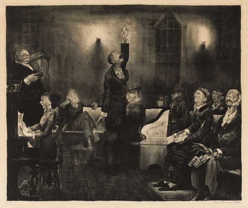 Appraisal: George Wesley Bellows - New York NY Prayer Meeting