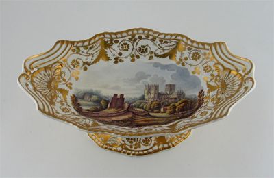 Appraisal: A Spode comport painted with a scene of York Minster