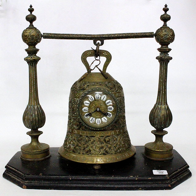 Appraisal: A LATE TH EARLY TH CENTURY BRASS MANTLE CLOCK in