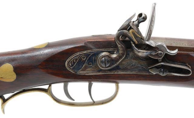 Appraisal: Ardesa Spain blackpowder flint lock rifle caliber octagonal rifled barrel