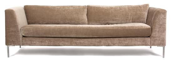 Appraisal: Sale Lot A Contemporary Sofa th century upholstered in taupe