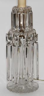 Appraisal: CRYSTAL LUSTRE CONVERTED TO LAMP CRYSTAL LUSTRE CONVERTED TO LAMP