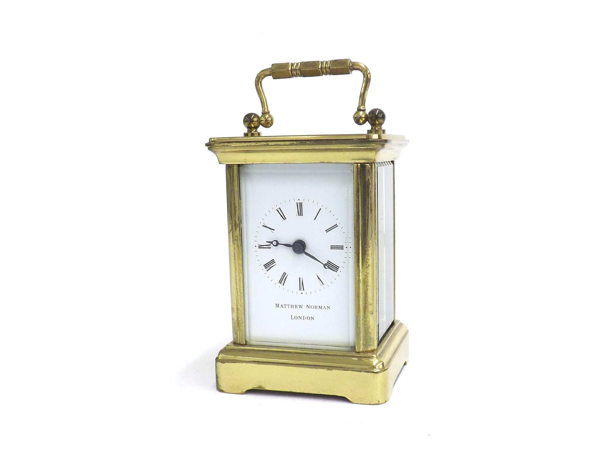 Appraisal: Miniature carriage clock timepiece signed Matthew Norman London within a