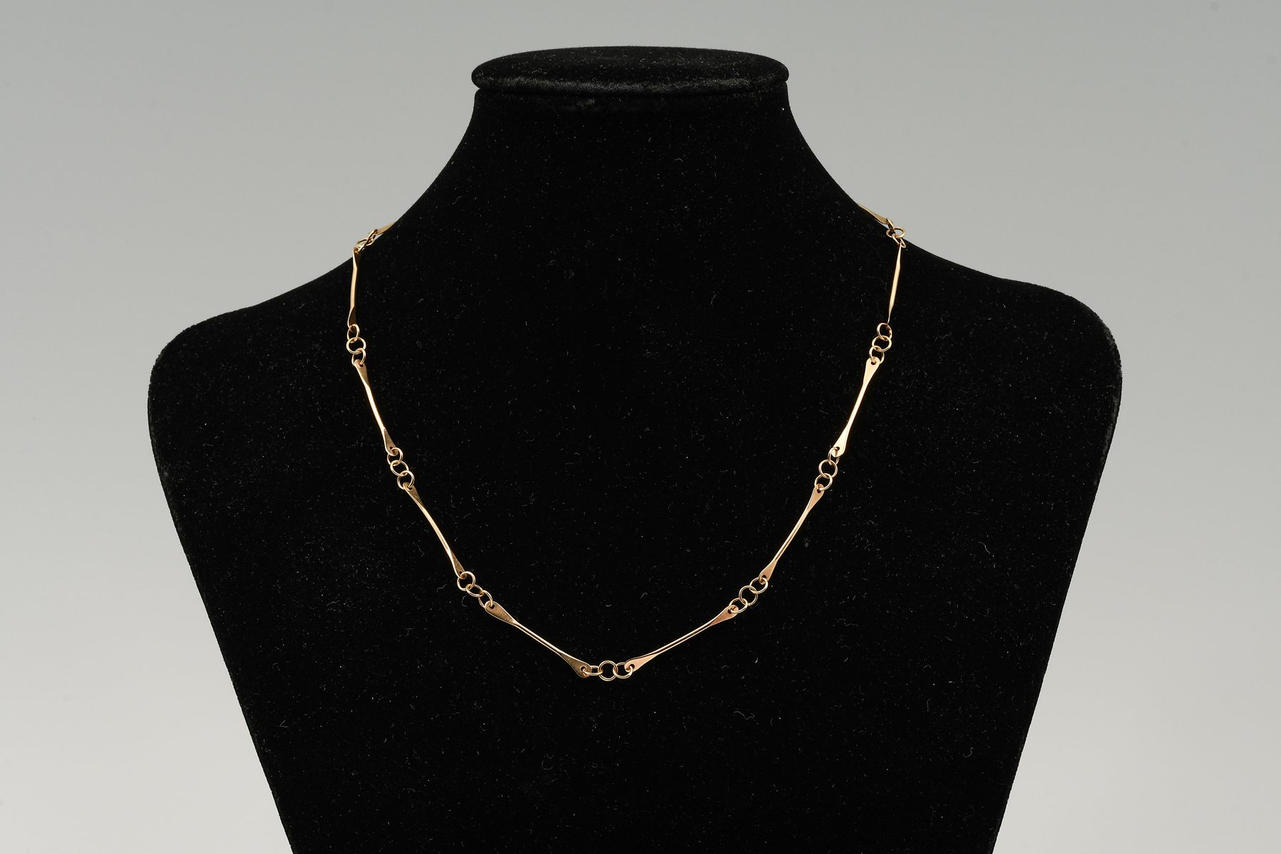 Appraisal: HANDMADE K NECKLACE BY FORNEY GOLDSMITHS K yellow gold necklace