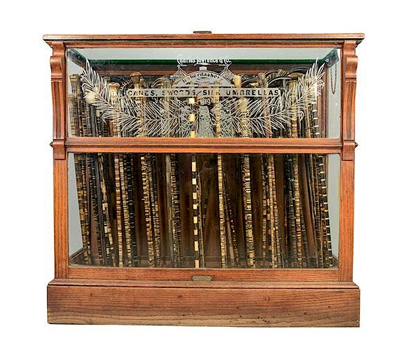 Appraisal: Charles Lawrence Co Haberdashery Shop Display Cabinet Exceedingly fine example