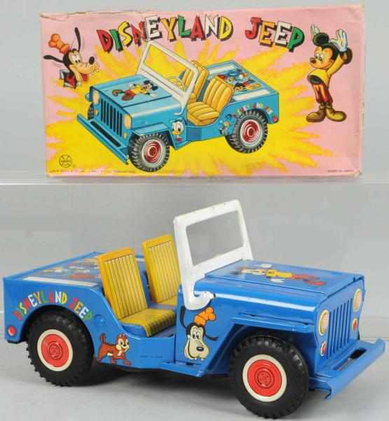 Appraisal: Tin Litho Marx Disneyland Jeep Friction Toy American Jeep has