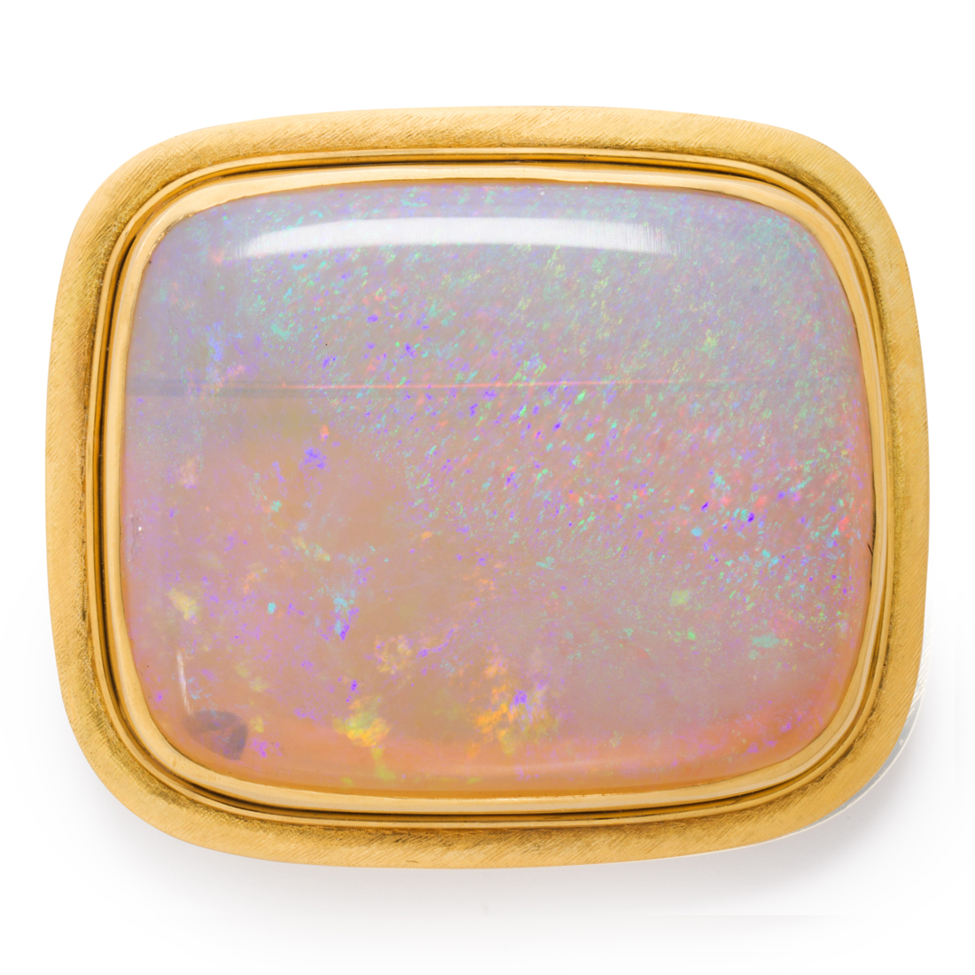 Appraisal: AN OPAL AND EIGHTEEN KARAT GOLD BROOCH BURLE MARX An