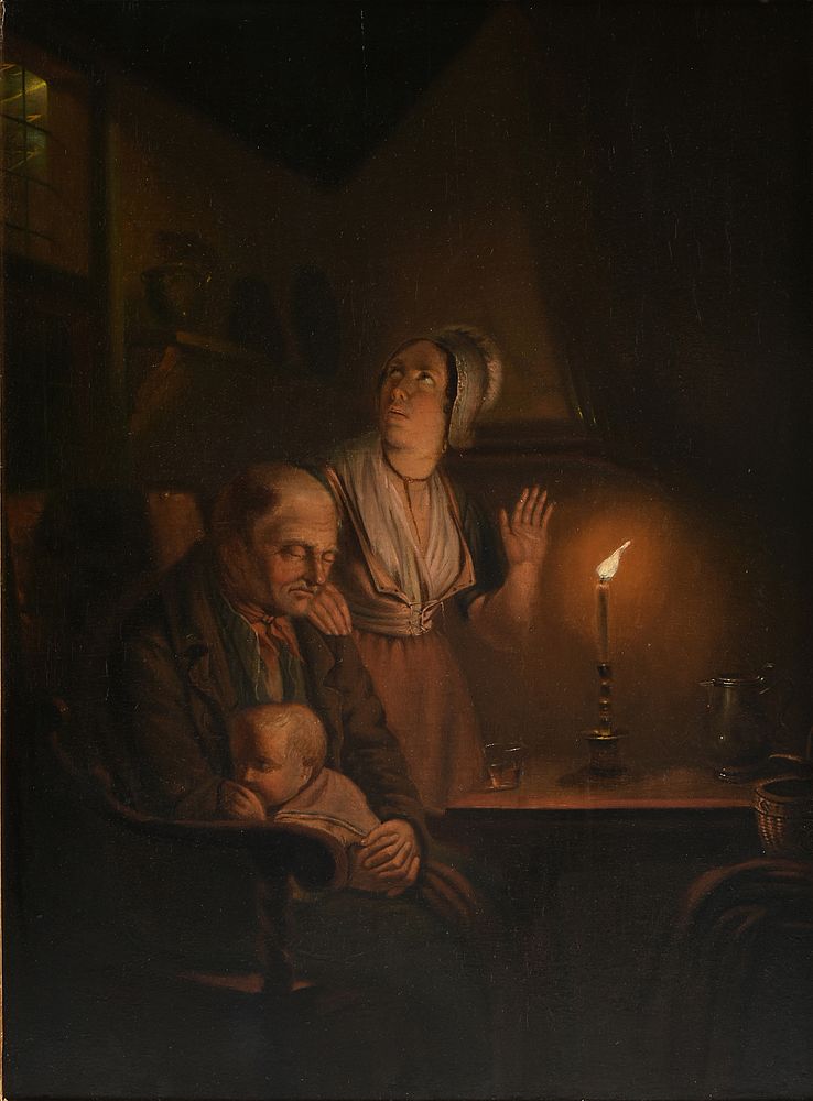 Appraisal: follower of PETRUS VAN SCHENDEL Belgian - A PAINTING A