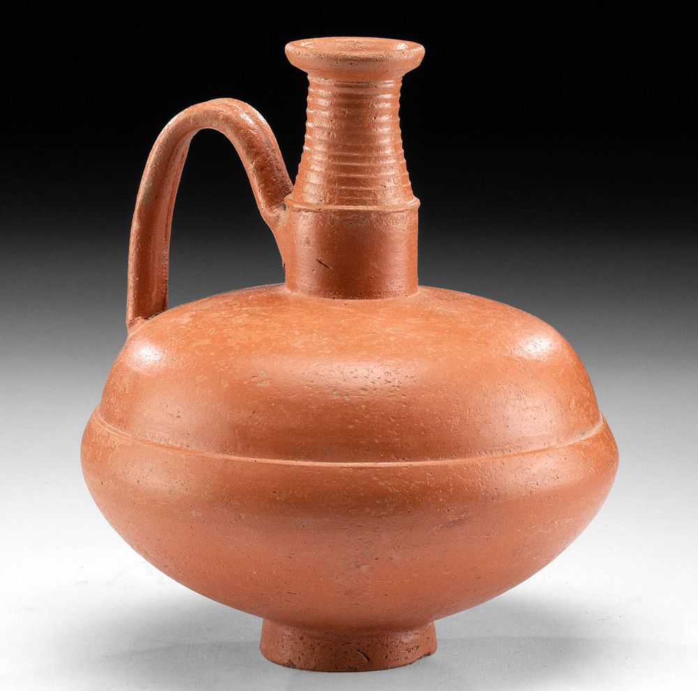 Appraisal: Roman North African Footed Flagon ex-Charles Ede Roman North Africa