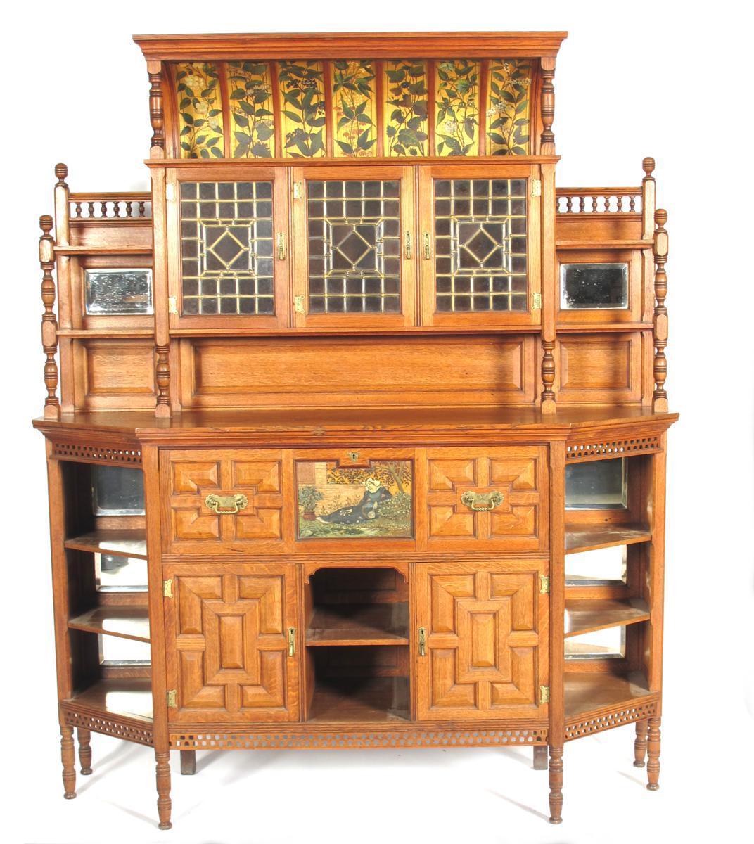 Appraisal: An Aesthetic Movement oak bureau