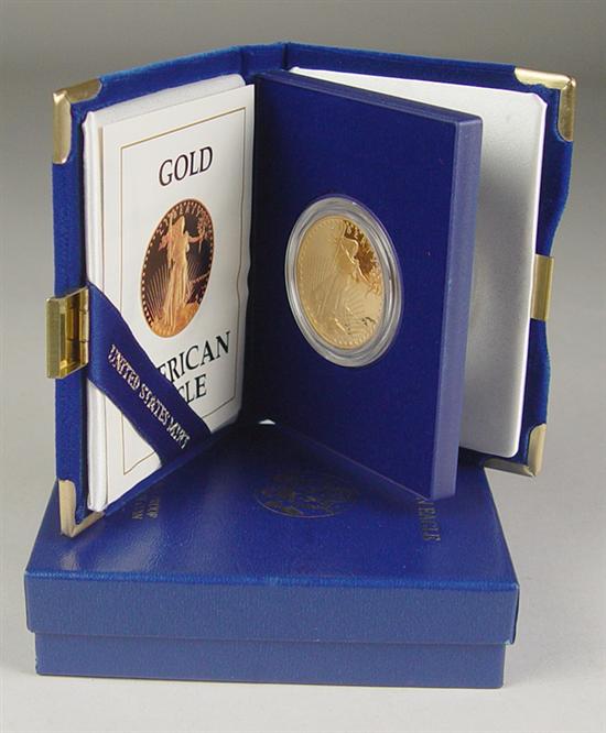 Appraisal: Proof Ounce Gold America Eagle Coin In original mint box