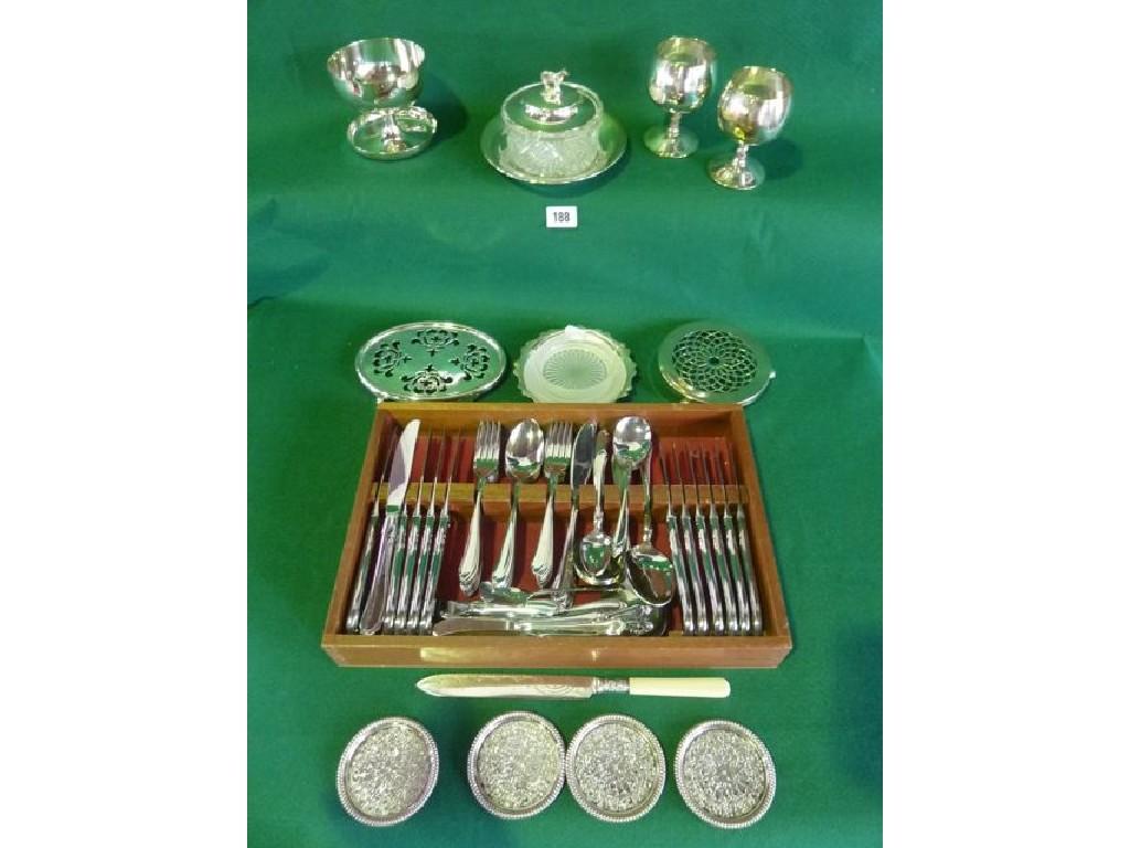 Appraisal: A large quantity of plated and other flatware by Viners