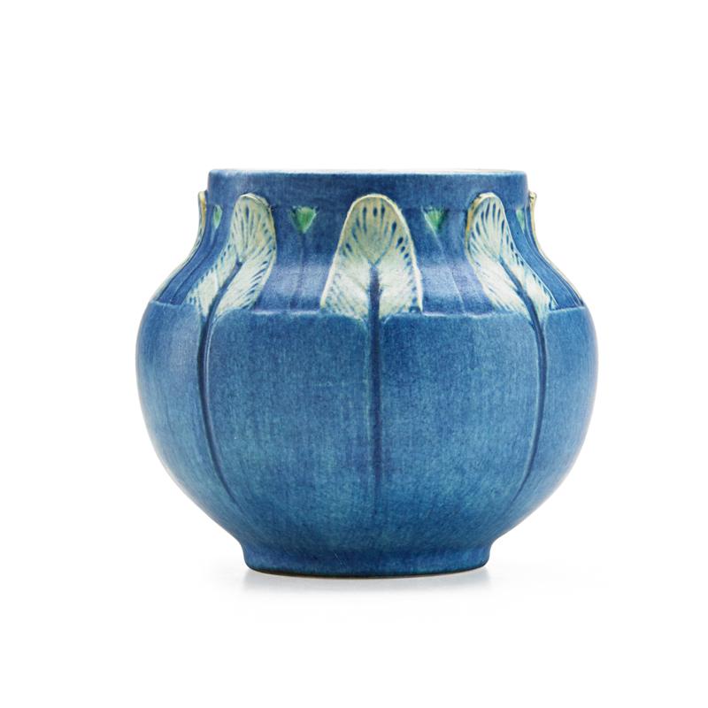 Appraisal: NEWCOMB COLLEGE Vase with stylized wheat Condition Report Excellent condition