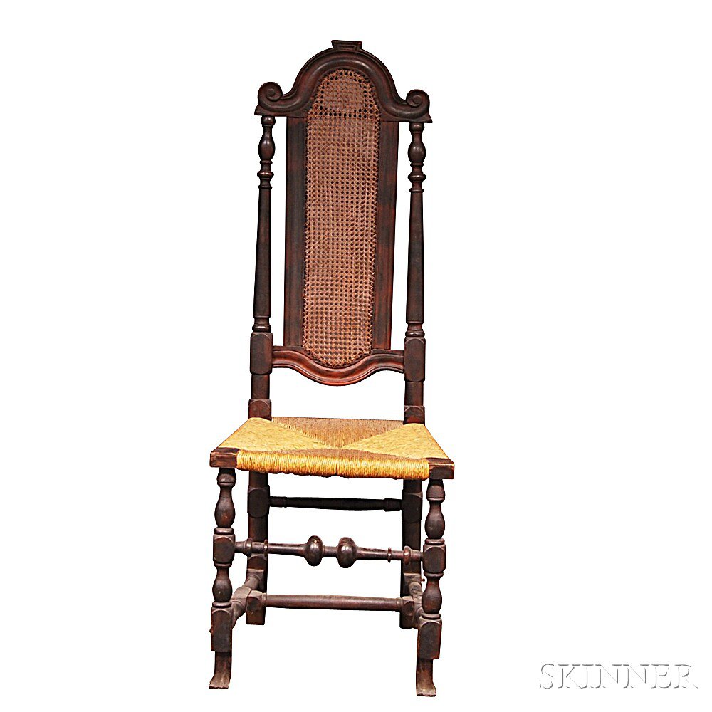 Appraisal: Jacobean Caned Side Chair England late th early th century