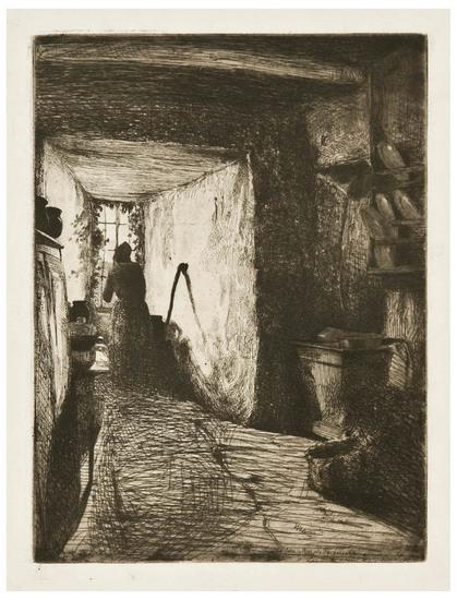 Appraisal: James A M Whistler - The Kitchen K Etching and