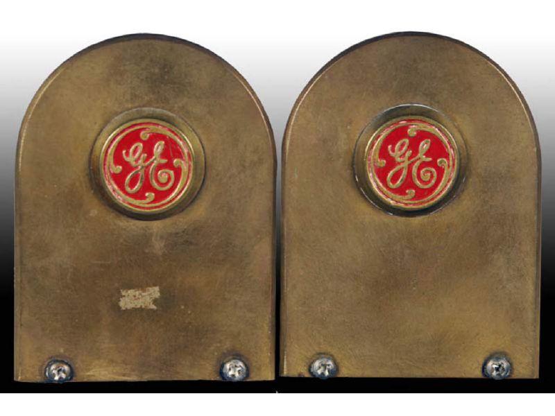 Appraisal: General Electric Bookends Description '' T Brass Pair of GE