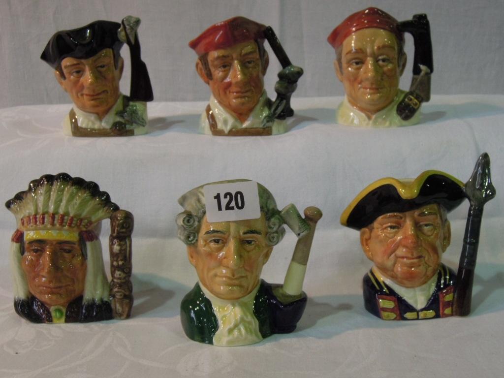 Appraisal: A collection of five Royal Doulton medium Character Jugs from