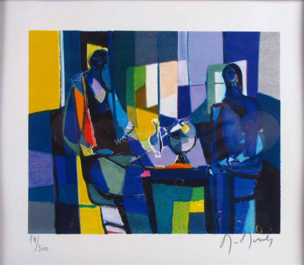 Appraisal: A limited edition lithograph by Marcel Mouly France - on