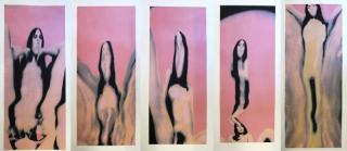 Appraisal: BELL Larry Untitled Nudes Set of Color Screenprints with Flocking