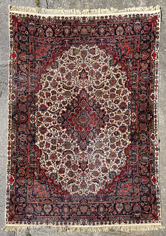 Appraisal: PERSIAN STYLE RUG Second half th century Room size Wide