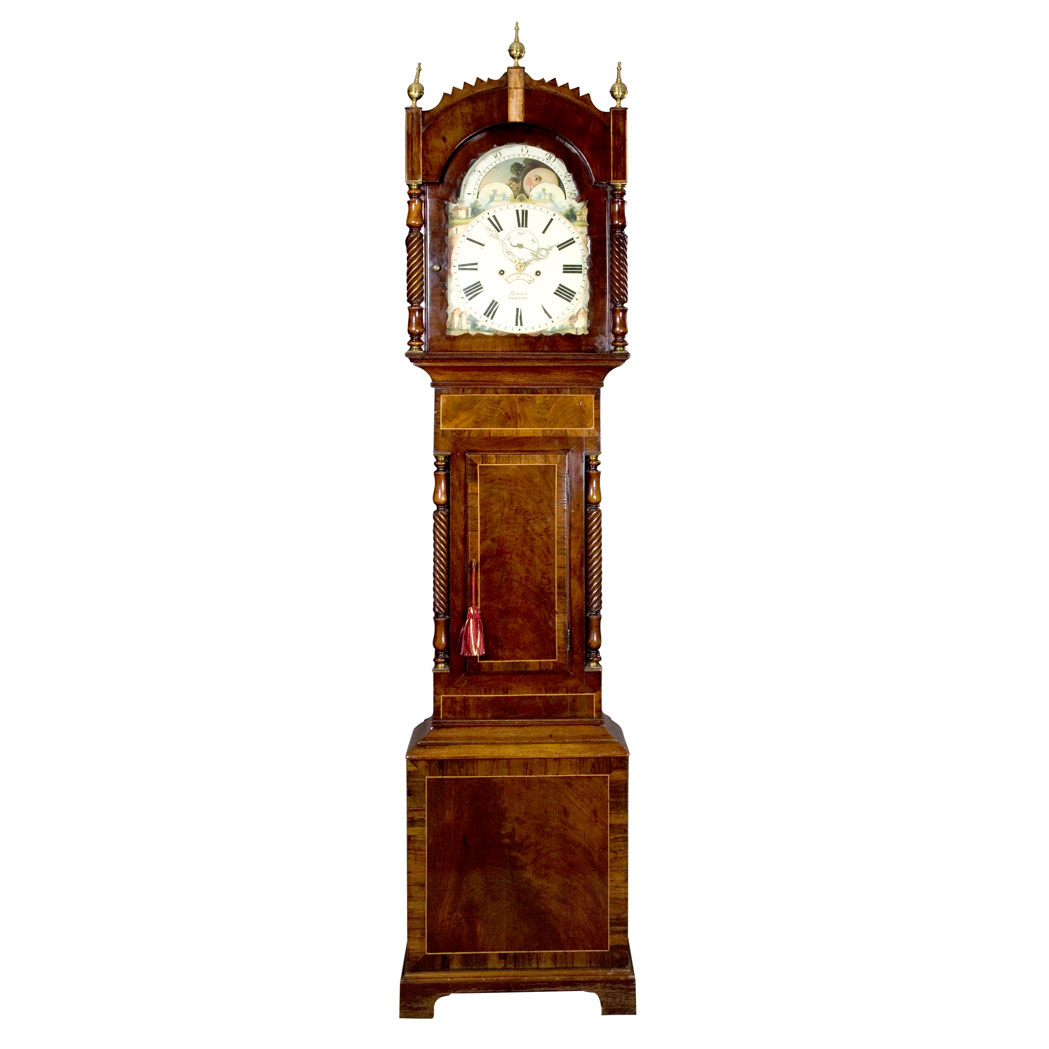 Appraisal: Federal Style Inlaid Mahogany Tall Case Clock Bevan Brecon circa