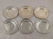 Appraisal: A set of six American silver circular dishes marked sterling