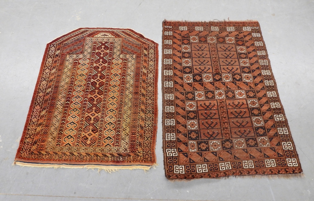 Appraisal: PC TURKMEN ERSARI YAMOUHD RUGS Turkey th CenturyIncludes a cream