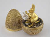 Appraisal: A silver gilt egg by Stuart Devlin containing a kangaroo