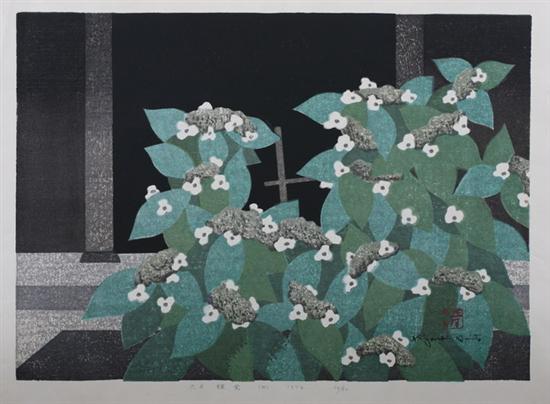 Appraisal: KIYOSHI SAITO Japanese th century KAMAKURA E Original woodblock print